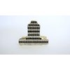 Generic Small/medium gold metal clear and black crystal hair claw clip jaw clip
