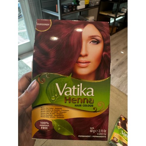 Dabur Henna Hair Color - Burgundy, Henna Hair Dye and Conditioner, 100% Grey Coverage, 6 Sachets (2.11 Ounce Each), Ammonia Free, Semi-Permanent, For Normal Hair, Suitable for Grey Hair