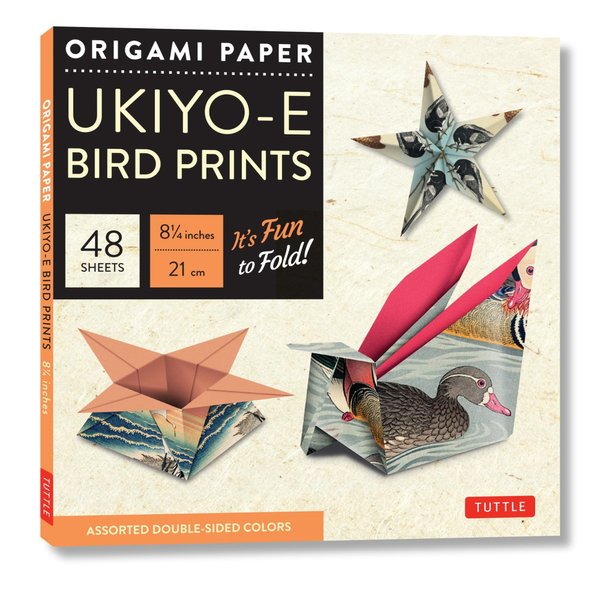 Origami Paper 8 1/4" (21 cm) Ukiyo-e Bird Print 48 Sheets: Tuttle Origami Paper: Double-Sided Origami Sheets Printed with 8 Different Designs: Instructions for 6 Projects Included (Tuttle Specials)