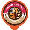 Crazy Cups Flavored Coffee Pods for Single Serve Keurig K Cups Machines, Cinnamon French Toast, Hot or Iced Coffee, Recyclable Pods, 22 count