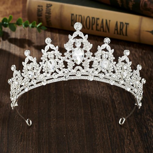 Crown Tiaras for Women,Tiara for Women,Crown and Tiara for Womens Princess,Queen Tiara Rhinestone Headband Hair Accessories Gems Princess,Decoration for Wedding Prom Halloween Christmas Presents