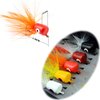 YAZHIDA Fly Fishing Flies Kit Fly Assortment Trout Bass Fishing with Fly Box, with Dry/Wet Flies, Nymphs, Streamers,Fly Poppers (pop21)