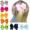 ZOONAI 3 Inch Baby Girl Hair Bows Boutique Hair Clip Teens Toddlers Hairpin Headwear - Set of 2 (Red)