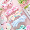 12 Packs Sleep Eye Mask for Girls Sleepover Soft Plush Unicorn Rainbow Animal Sleep Eye Cover Sleeping Eye Shade Funny Bow Headbands Elastic Hair Band for Women Overnight Sleepover Party Supplies