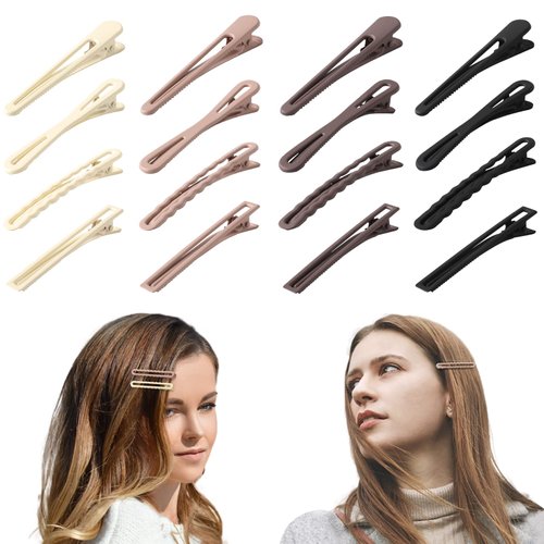 NiAMAi Hair Clips for Styling Sectioning Hair Clips for Makeup Metal Duck Billed Hair Clips Hair Clips Sectioning Accessories for Styling Women Girls Metal Hair Clips 16 PCS