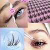 Lash Clusters Kit Eyelash Extension Kit DIY 100pcs Volume Lash, Thick Eyelash Extension Kit, 9-16mm Curl Individual Eyelash Wispy Lash Bond and Seal Lash Tweezers