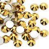 Dowarm 1440 Pieces SS4 Flatback Rhinestones, 1.5MM Mini Flatback Nail Crystal Rhinestones for Craft Nails Dance Costumes, Flat Back Nail Rhinestones, Non Hotfix Rhinestones (SS4 / 1.5MM, Bright Gold)