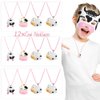 fozi cozi,134PCS Cow Party Favors for Kids 4-8- Farm Animal Birthday Party Supplies, Cow Baby Shower Goodie Bag Stuffers Include Cow Keychain Stickers Necklace