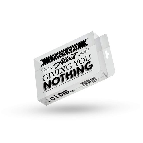 Giving You Nothing So I Did Prank Gift Box - Gag Gift for Friends Clear Gift Box Clean Humor Novelty Gags for Family Stocking Stuffers for Men
