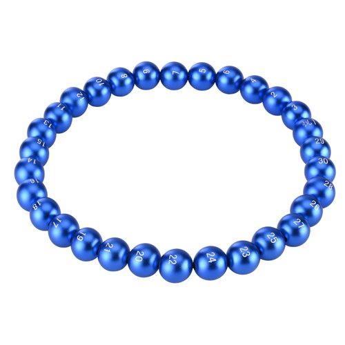 ShunChen 30 Number Metal Beads String, Fidget bracelet Toy, Beads Metallic ，Metal Handstring, For Memory and Hand-brain Synchronization Training Game Toys for learning and Improving memory(Blue)