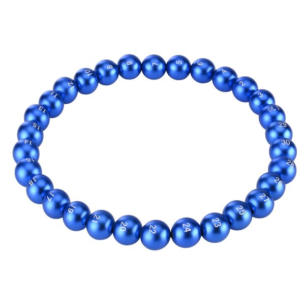 ShunChen 30 Number Metal Beads String, Fidget bracelet Toy, Beads Metallic ，Metal Handstring, For Memory and Hand-brain Synchronization Training Game Toys for learning and Improving memory(Blue)