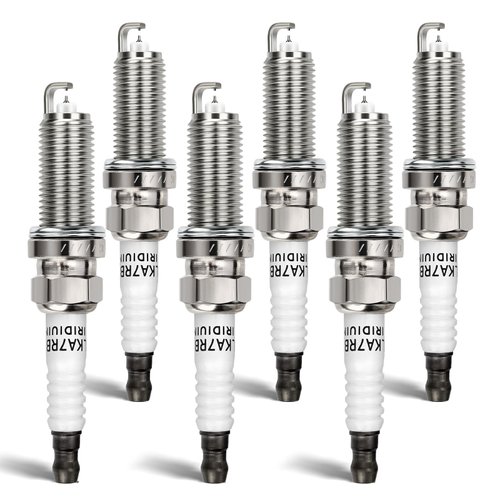 1406 Double Iridium Spark Plug for Infiniti EX35 FX35 G25 G35 JX35 M35 M35h M56 Q50 Q70 QX60/Nissan Altima Maxima Murano Quest 350Z V6 Replaces # DILKAR7B11 (Set of 6)