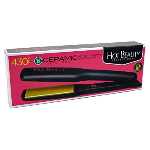 Kiss Products Hot Beauty Flat Iron, 1.5 Inch, 1 Pound
