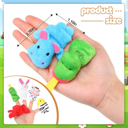 100 Pcs Animal Finger Puppets 29 Small Soft Velvet Dolls Props Toys small Plush Animal Puppets Set Mini Stuffed Animals Finger Toys