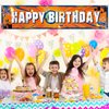 Sumind Dart Battle Party Supplies Horizontal Fabric Happy Birthday Banner, Orange, Boys Birthday Party Decorations, 71 x 16 Inch, Tear Resistant, Lightweight, Fold