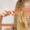Allegro Comb 1004 Wide Teeth Detangling Combs For Women, Stylists, Curly Hair Teasing Comb Mens Comb 2 Piece (Tan)