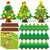 WATINC 30Pcs Christmas Tree Craft Kits, Make Your Own Christmas Tree Craft Art for Party Favors Decoration, DIY Winter Xmas Craft Kit Supplies Home School Classroom Fun Activities for Kids