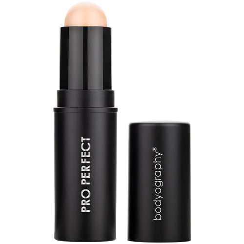 Bodyography Pro Perfect Foundation Stick - Demi-Matte Finish with A Natural Look - Enhancer for Concealing, Highlighting, and Contouring - Vitamin C & E (Sand)