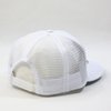 The Vintage Year Plain Cotton Twill Flat Brim Mesh Adjustable Snapback Trucker Baseball Cap (White)