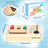 LED Light Switch Busy Board Montessori Toy with Button for Kids, Wooden Control Panel, Activity Sensory Board Fidget Toy for Toddlers 1 2 3 Year Old