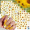 7 Sheets Sunflower Nail Stickers Decals Flower Nail Decals 3D Self Adhesive Spring Summer Nail Art Stickers Floral Designs Nail Art Supplies for Women Nail Manicure Decorations