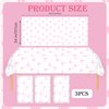 3 Pack Coquette Pink Bow Tablecloth Coquette Birthday Decorations Plastic Pink Bow Theme Party Table Cover for Girl Birthday Bachelorette Bridal Engagement Wedding Sweet Baby Shower Party Supplies