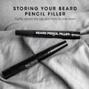 Pacinos Beard Pencil Filler - Water Proof, Long Lasting Coverage & Natural Finish - Beard, Moustache & Eyebrows - Micro-Fork Tip for Seamless Application - Bristle Brush Included (Dark Brown)