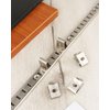 MUZIK Shelf Support Clips for KV 255/256 & Sandusky Metal Shelving, 201 Stainless Steel Heavy Duty Metal Shelf Clips, 80 Pack Silver