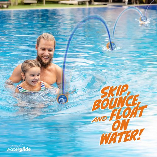 Skipping Water Balls - Pool Ball - Beach Toys for Kids Ages 8-12 - Beach Games - Lake Skip, Skee, Fly Swimming Game Adults, Boys, Teens, & Family - Pool Toys for Kids - Cool Fun Summer Water Toys