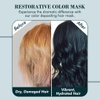 SILKY Technobasic Black Revive Mask - Color Depositing Hair Mask - Semi-Permanent Hair Color Mask with Hydrating & Restoring Dry Hair - 250ml/8.45oz