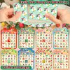 MonEnfance 39Pcs Christmas Bingo Cards, 24 Players Cute Christmas Bingo Game for Kids Adults Party Supplies Family Games Activities Xmas Festival
