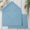 Whaline 50Pcs A7 Invitation Envelopes Set Dusty Blue Greeting Card Envelopes V-Flap Envelopes Gift Card Sleeves for Mailing Envelopes Sending Card Wedding Baby Shower Birthday, 7.3x5.3 Inch