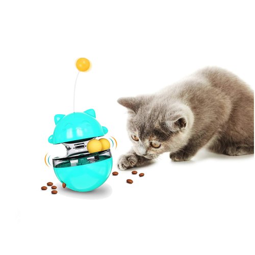 Cat Treat Puzzle, Cat Treat Dispenser Toy Cat Treat Toy, Tumbler Interactive Ball Cat Puzzle Feeder, Cat Food Puzzle Cat Food Ball Cat Snacks Temptations, Food Puzzle Toys for Cats