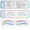 Airbrush Brows Shaping Guides Stickers, Rainbrow Eyebrow Tint Tape Stencils with High Arch/Medium Arch/Flat Brow Options (B-10Pairs per bag)
