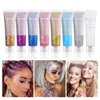 8 Color Body Glitter,Face Glitter Gel,Hair Glitter,Self Adhesive Glitter Gel,Chunky Glitter Festival Accessories,Cosmetic Glitter Makeup