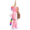 sweet dolly 18 Inch Doll Clothes Unicorn Onesie Pajamas Rainbow Color Hair Bow Clips Costume Fits 18 Inch Doll (Doll Not Included)
