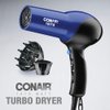 Conair 1875 Watt Turbo Hair Dryer, Blue/Black