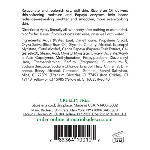 Mario Badescu Papaya Body Lotion, 16 Fl Oz