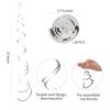 30 Pieces Silver Party Swirl Decorations Foil Swirl Hanging Decoration Plastic Streamer for Ceiling, Whirls Decorations for Birthday Wedding Anniversary Party Decorations
