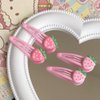Strawberry Hair Barrettes Pink Y2K Girls Hair Barrettes Hairclips Headpieces Non Slip Strawberry Hair Accessories for Women Girls (2 pairs)