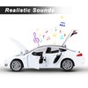 SASBSC Toy Cars Model S Die Cast Metal Model Cars with Door Open Light and Sound Pull Back Car Toys for Boys and Girls 3-12 Years Old (White)