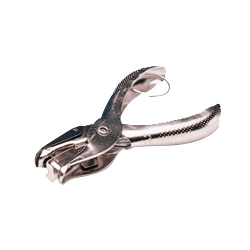 Charles Leonard Single Hole Paper Punch with Metal Catcher, 1/4 Inch Hole, Silver (90001)