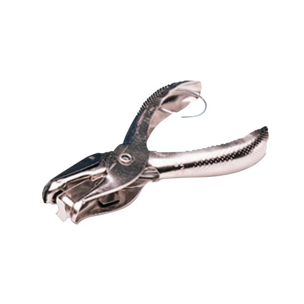 Charles Leonard Single Hole Paper Punch with Metal Catcher, 1/4 Inch Hole, Silver (90001)