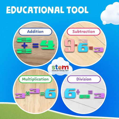Skoolzy Number Blocks & Counting Coins 44 Piece Set, Toddler Toys Preschool Learning Activities Montessori Toys for Ages 18 Months+
