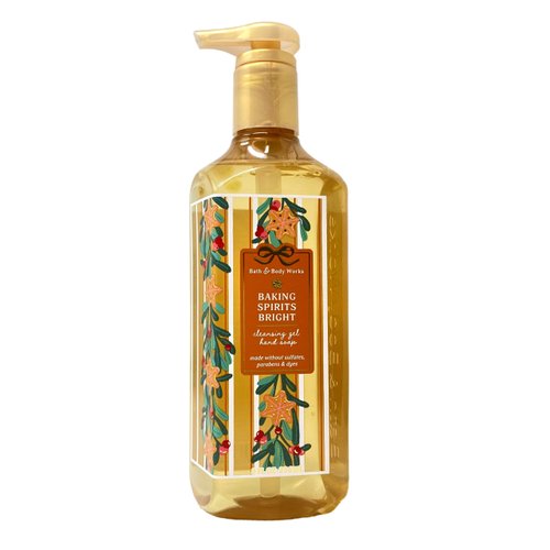 Bath & Body Works Baking Spirits Bright 2 Pack Cleansing Gel Hand Soap Bundle with a Natural Oats Sample Soap