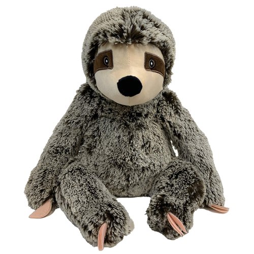 Multipet Sitting Sloth Dog Plush Toy - Squeaky Dog Toy for All Dogs - Extra Soft Plush Dog Toy - Stuffed Animal Dog Toy for Cuddling & Playing - Cute Jumbo Pet Toy (14")