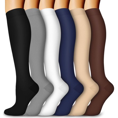 Aoliks Compression Socks for Women & Men, Knee High Support Socks for Running Athletic Cycling