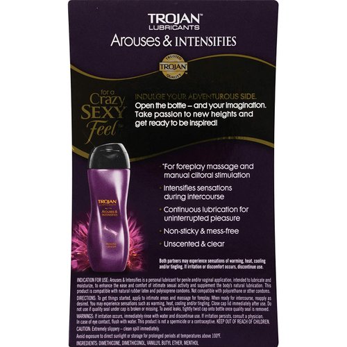 Trojan Lubricants Personal Lubricant Arouses & Intensifies - 3oz, Pack of 2