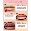 Peel Off Lip Liner Stain Set, 2Pcs Waterproof Lip Tattoo Peel Off Lip Tint Stain, Long Lasting Transfer-Proof Non Stick, Matte Finish High Pigmented Color Peel & Reveal Lipliners Makeup for Women-1+2