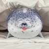 Pineapple Chubby Blob Seal Plush Pillow, Cute Stuffed Animal Seal Plushie Toy, Cotton Plushy Ocean Gray (10 inch)